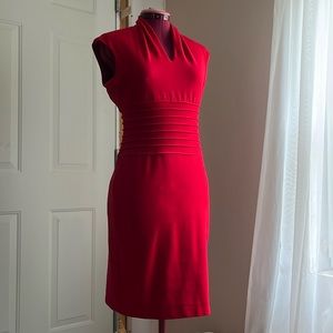 Form fitting stretchy red dress